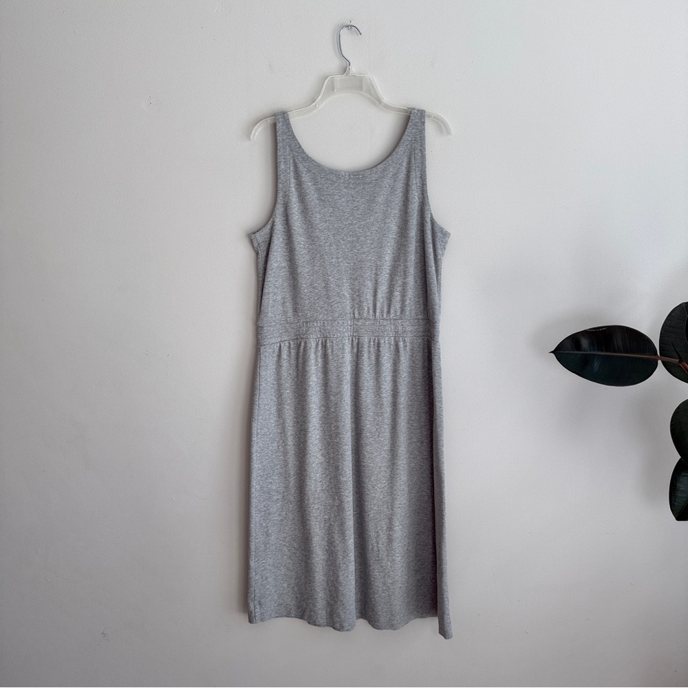 Haven Well Within Womens Cotton Interlock Tie Waist Midi Dress Gray Size Large - Picture 7 of 8